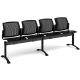 Santana Perforated Back Plastic Seating Bench With 4 Seats